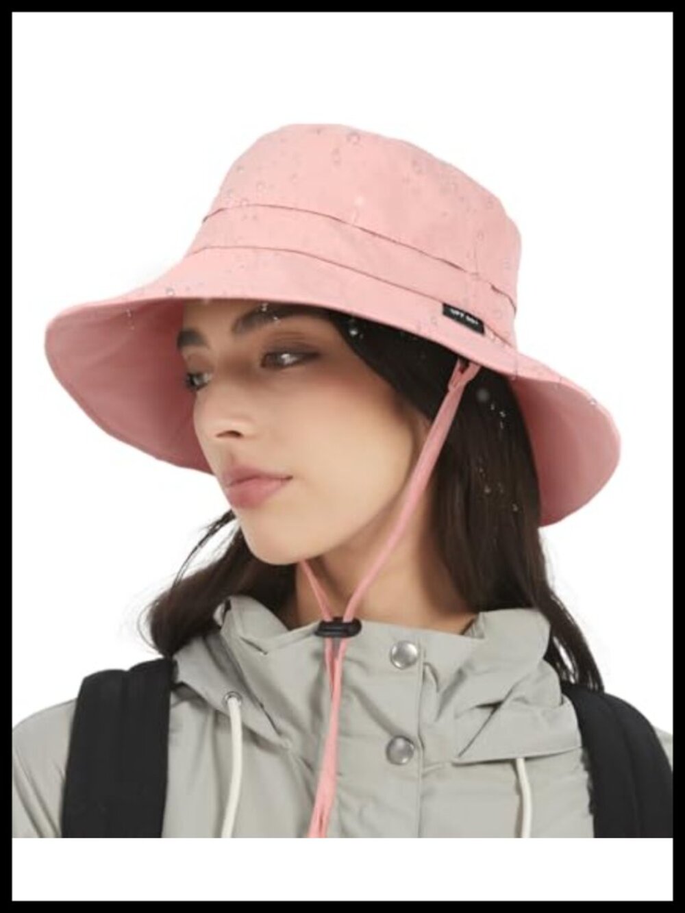 Waterproof Packable Bucket Hat UPF50+ Wide Brim Sun Rain Hiking Travel